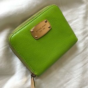Michael Kors Green Zip Around Wallet